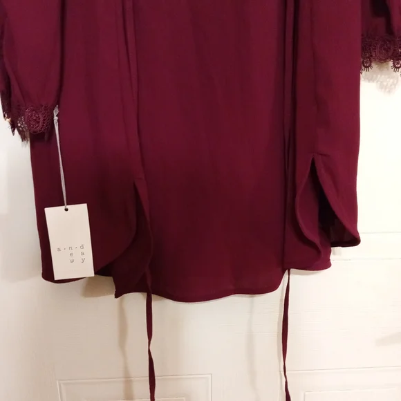 a new day Burgundy Long Sleeve Dress - Picture 8 of 9